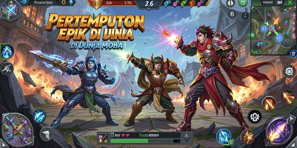 Tangkapan layar dari gameplay seru <strong>3446</strong> yang menunjukkan pertarungan tim.