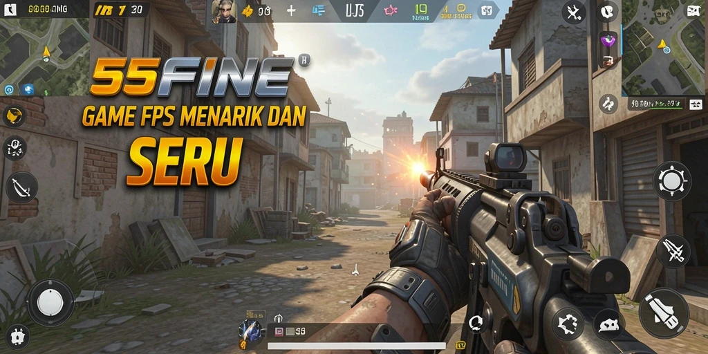 Tampilan gameplay 55FIVE yang menegangkan dan penuh aksi.