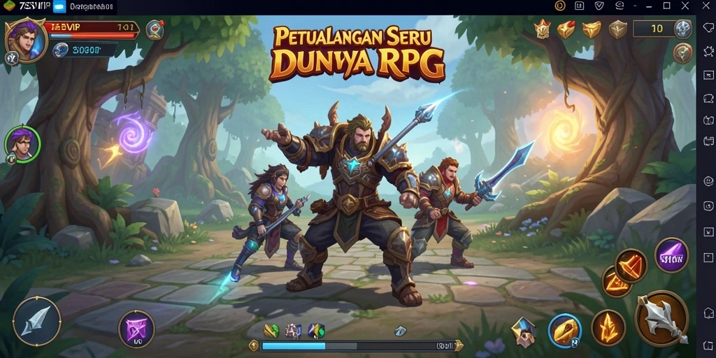 Tampilan gameplay menarik dalam 7SVIP dengan banyak aksi RPG.