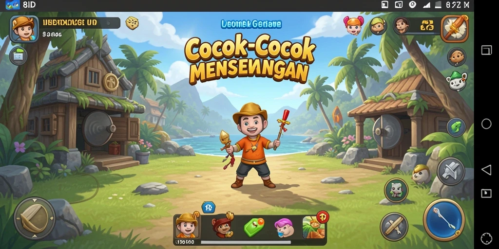 Gambaran gameplay 8ID dengan kombinasi warna yang ceria.