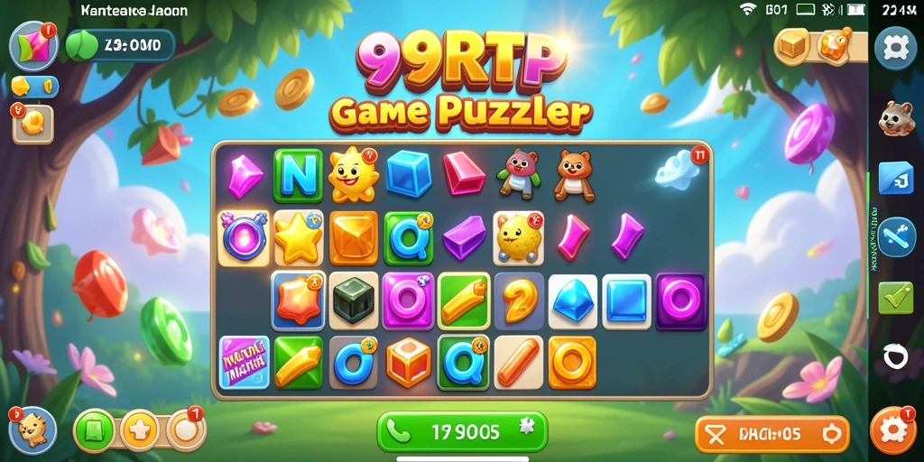 Tangkapan layar utama 99RTP menampilkan gameplay Match-3 yang seru.