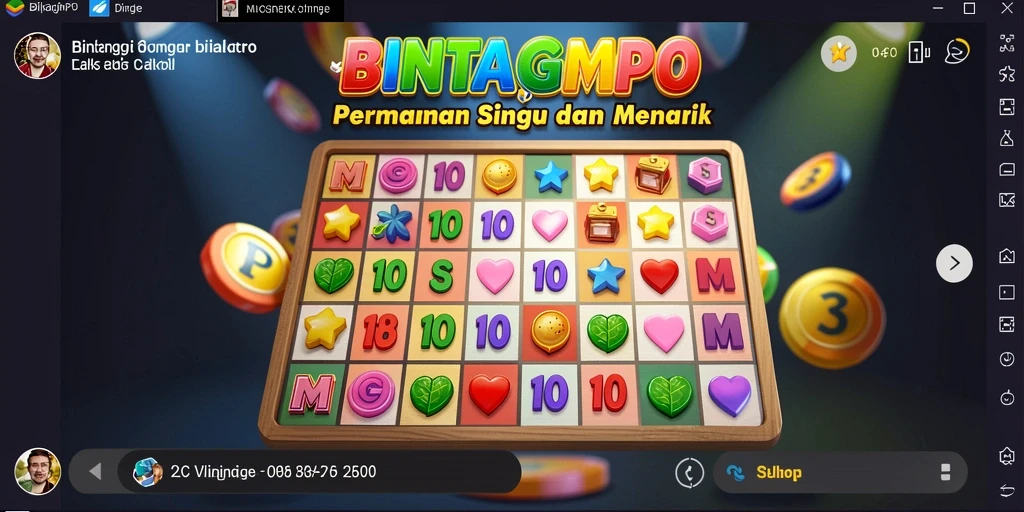 Tampilan menarik dari gameplay BINTANGMPO yang menantang dan seru.