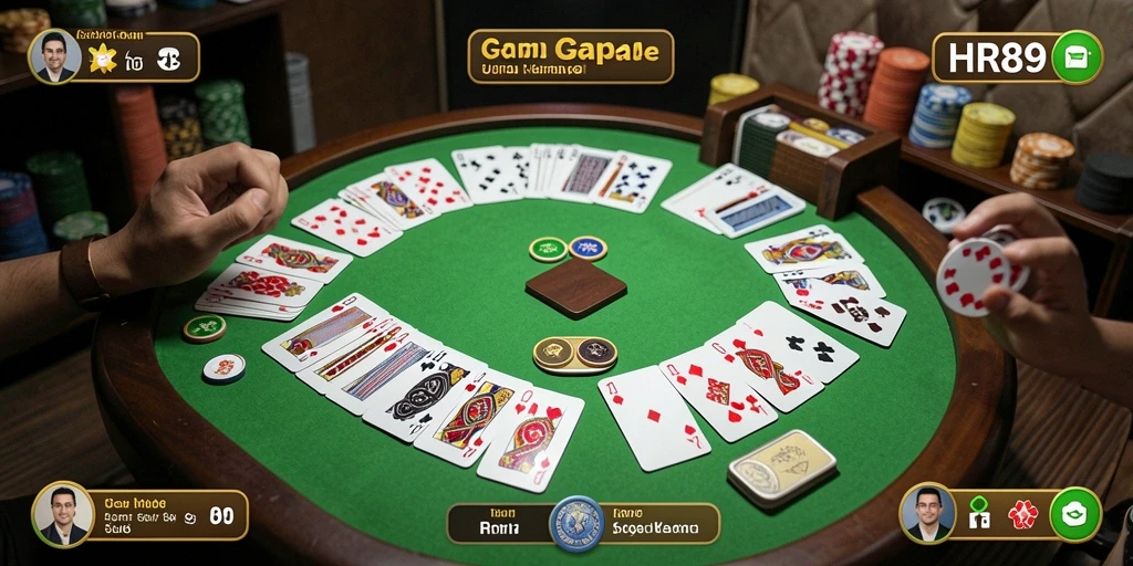 Tampilan gameplay Gaple yang menarik dan interaktif.