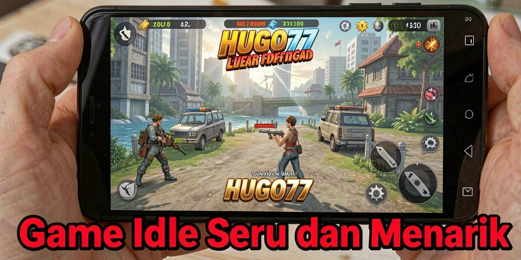 Tampilan gameplay HUGO77 dengan berbagai fitur Idle yang menarik.