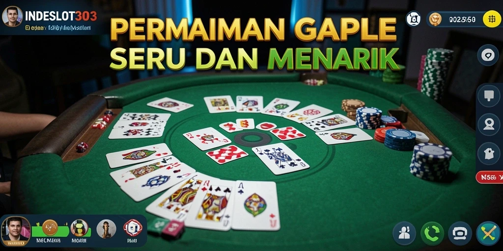 Tampilan menarik dari gameplay Gaple di INDESLOT303.