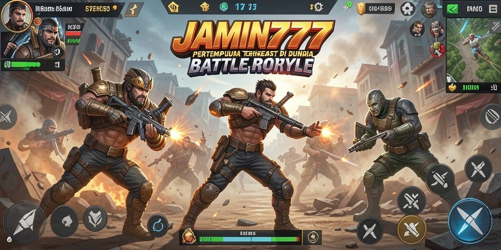 Tampilan gameplay mendebarkan dari pertempuran sengit di JAMIN777.