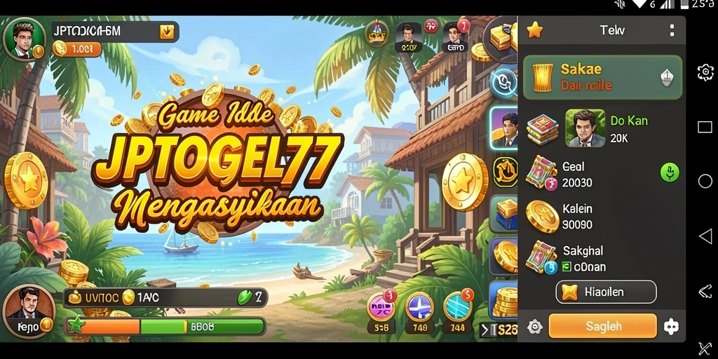 Tampilan screenshot gameplay JPTOGEL77 menampilkan karakter dan item yang menarik.