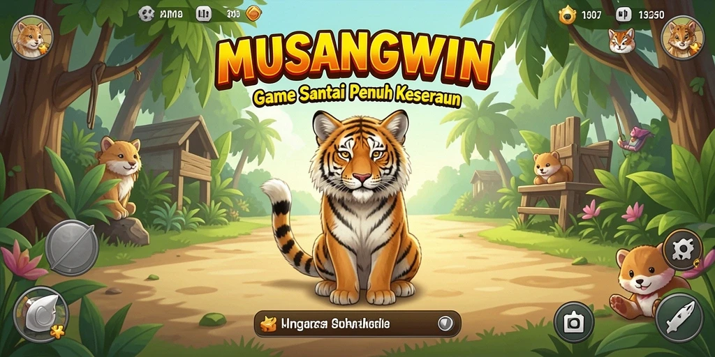 Tampilan gameplay <strong>MUSANGWIN</strong> yang ceria dan penuh warna.