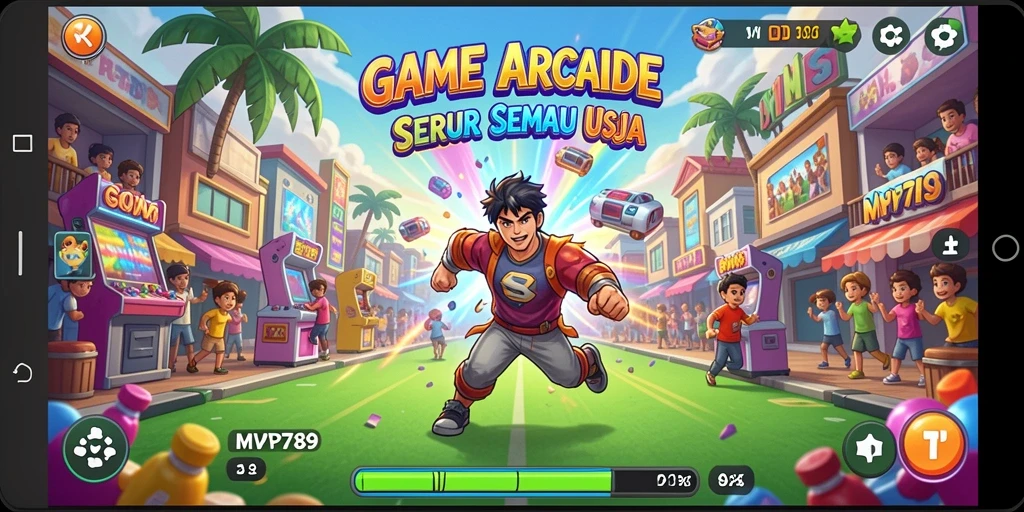 Tampilan gameplay seru di game arcade MVP789 dengan variasi level menantang.