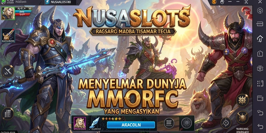 Tampilan menarik NUSASLOTS saat gameplay MMORPG.