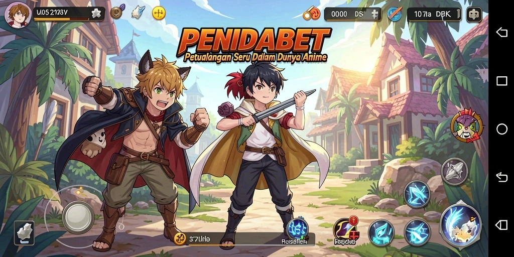 Tampilan gameplay seru dari PENIDABET dengan karakter anime favorit.