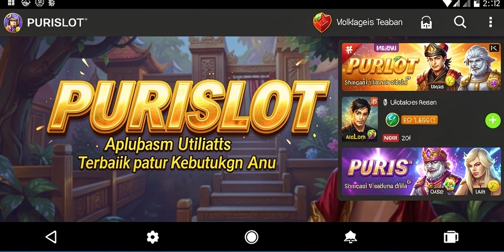 Tampilan antarmuka pengguna PURISLOT yang intuitif dan efisien.