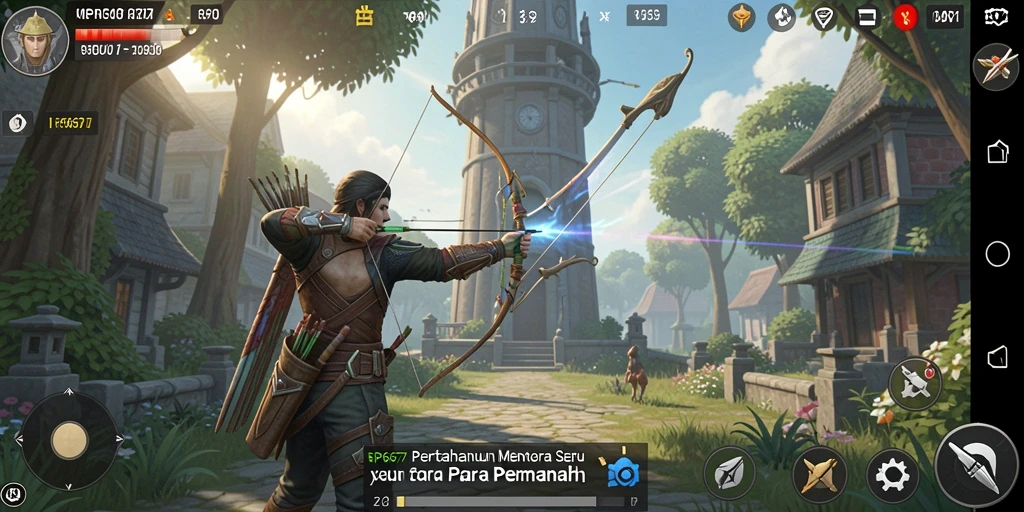 Screenshot RP6677 menampilkan aksi pertahanan menara yang seru dan penuh strategi.