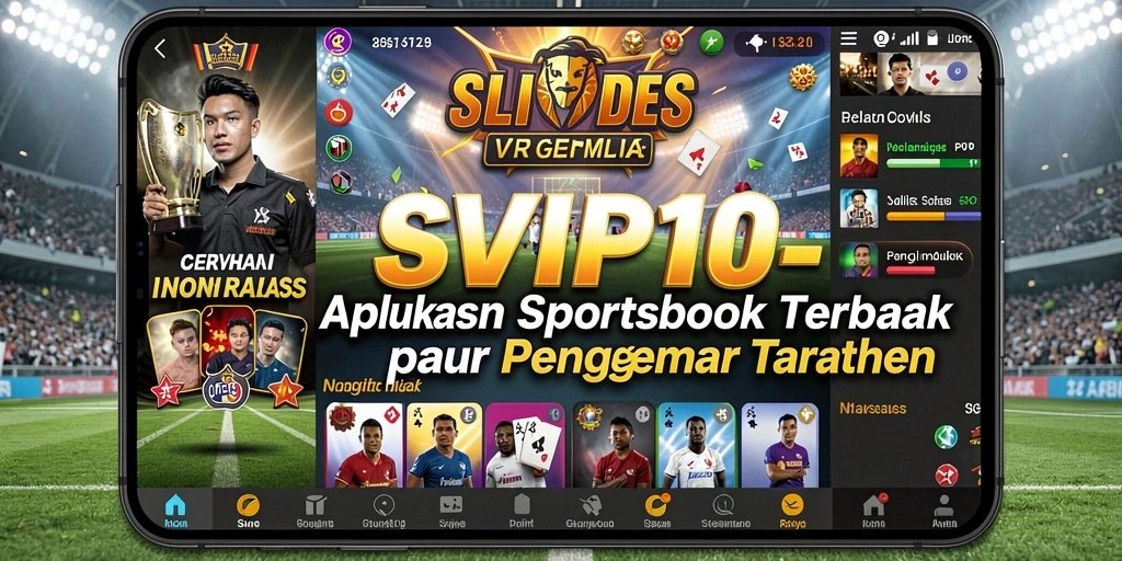 Tampilan screenshot SVIP10 menampilkan berbagai pilihan taruhan olahraga.