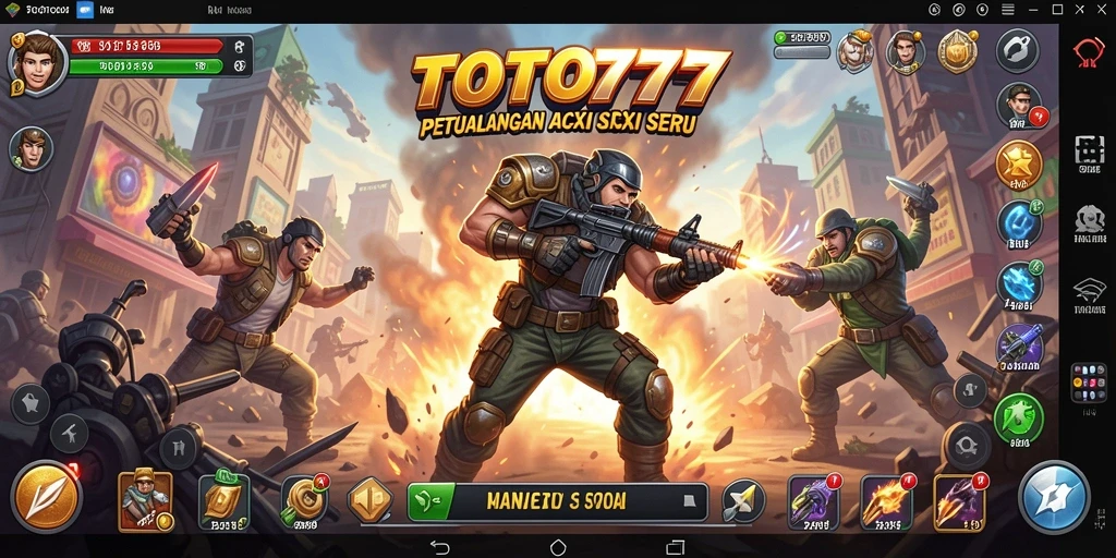 Screenshot utama menunjukkan aksi gameplay TOTO777 yang mendebarkan.