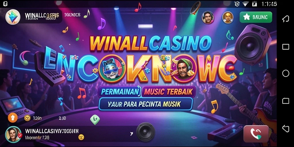 Screenshot utama WINALLCASINO menampilkan pengalaman bermain musik yang menyenangkan.