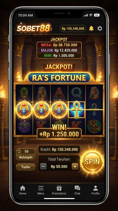 Tampilan antarmuka aplikasi sobet88 yang menarik dan mudah digunakan.